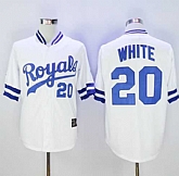 Kansas City Royals #20 Frank White Mitchell And Ness White Throwback Stitched Baseball Jersey Sanguo,baseball caps,new era cap wholesale,wholesale hats